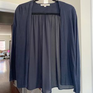 LOFT Navy Sheer-back Cardigan size M